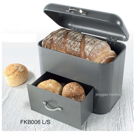 great bread boxes brushed steel two tier|bread boxes for sale.